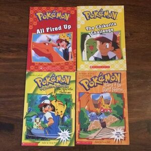 POKEMON Scholastic Paperback Books (lot of 4) Chapter Books